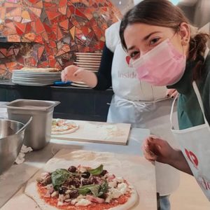 Pizza cooking lesson- school experience